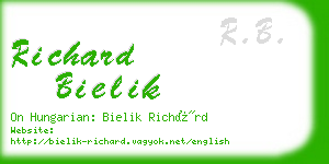richard bielik business card
